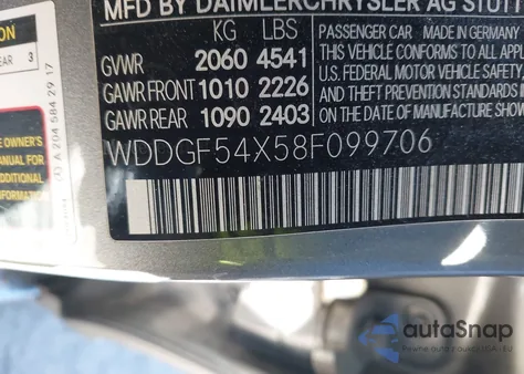 2008 Mercedes-Benz C 300 Luxury/Sport z USA, uszkodzony, nr VIN WDDGF54X58F099706